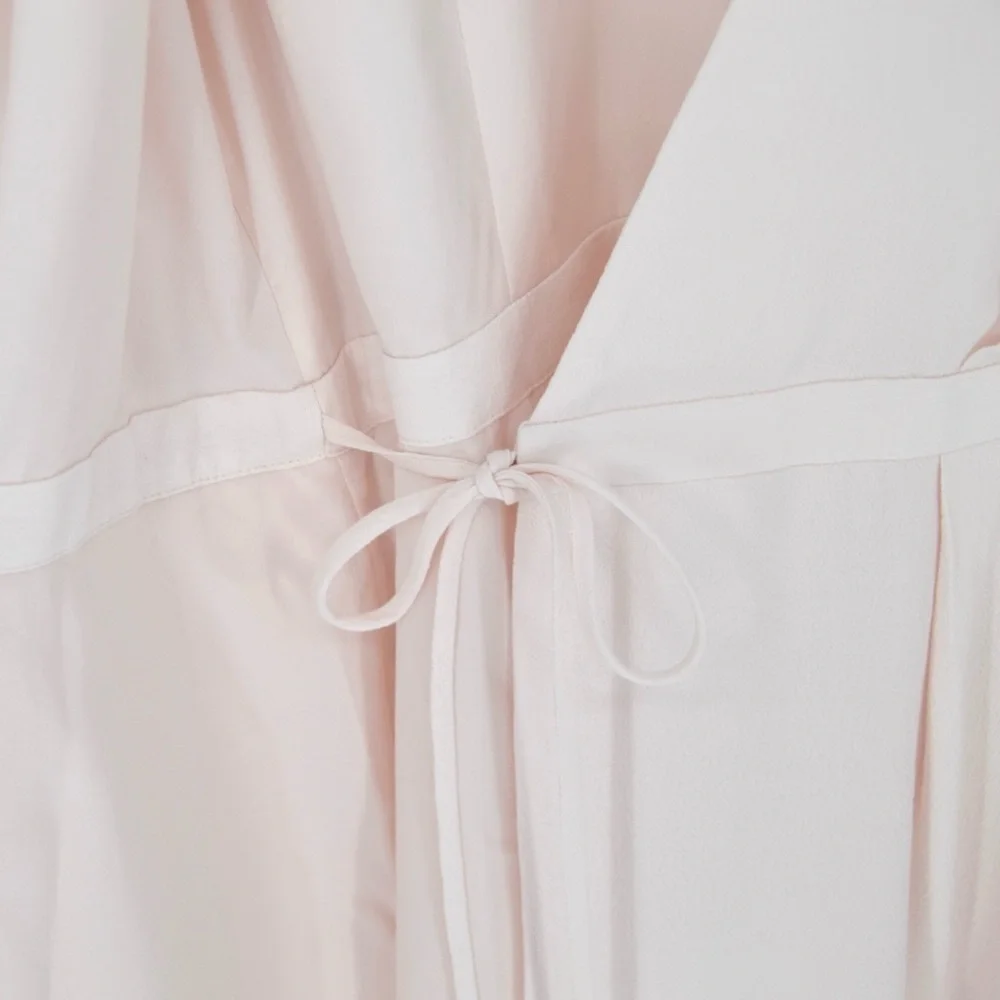 NEW Equipment Tavine Midi Wrap Dress Light Pink Size 10